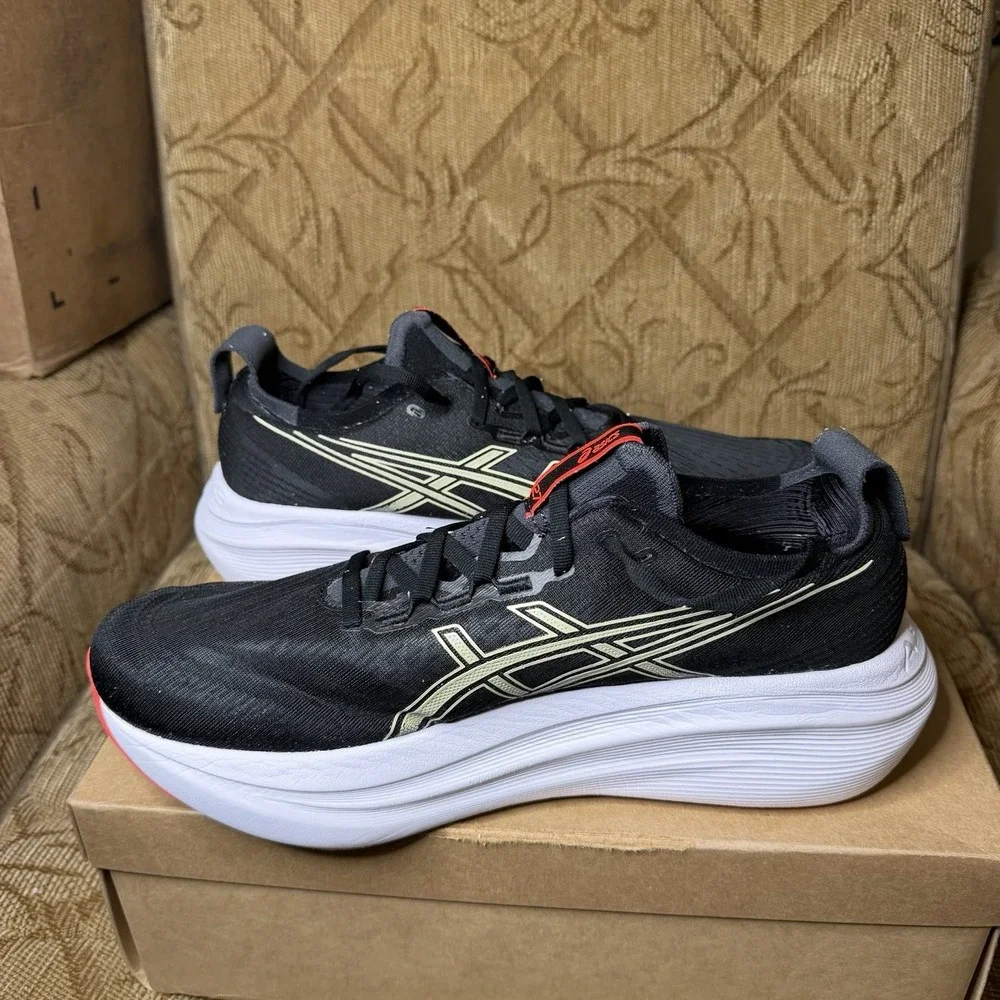 Asics Nimbus 27 Black/Khaki 1011B958-005 Men's Size 11.5 Running Walking Shoes